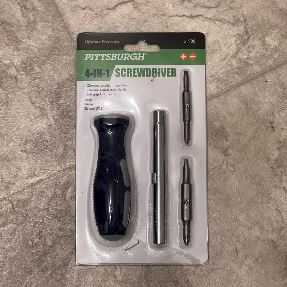 Pittsburgh 4-in-1 Screwdriver